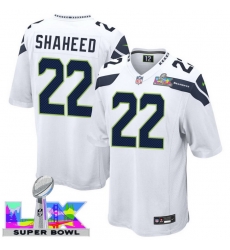 Men Women Youth Seattle Seahawks #22 Rashid Shaheed 2025 2026 Super Bowl LX F U S E Stitched NFL Jersey White Men Women Youth Seattle Seahawks #22 Rashid Shaheed 2025 2026 Super Bowl LX F U S E Stitched NFL Jersey White
