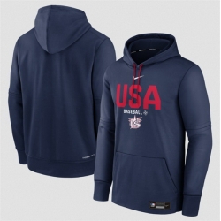 Men USA Baseball Navy 2026 World Baseball Classic Therma FIT Hoodie