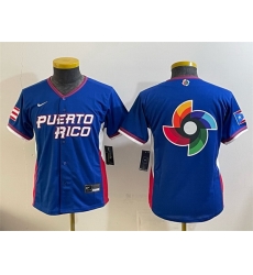 Youth Puerto Rico Baseball Royal 2026 World Baseball Classic Big Logo Road Stadium Stitched Baseball Jersey Youth Puerto Rico Baseball Royal 2026 World Baseball Classic Big Logo Road Stadium Stitched Baseball Jersey