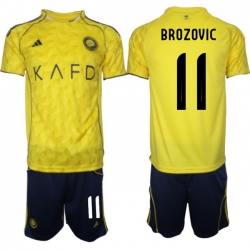 Men Al Nassr 2026 Soccer Jerseys Yellow #11 BROZOVIC