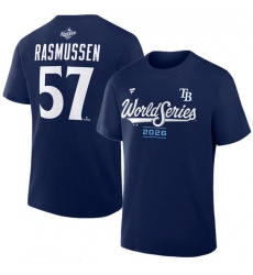 Men Tampa Bay Rays 57 Drew Rasmussen Navy 2026 World Series Name Number T Shirt Men Tampa Bay Rays 57 Drew Rasmussen Navy 2026 World Series Name Number T Shirt