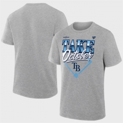 Men Tampa Bay Rays Gray 2026 Division Series Champions Distressed Locker Room Take October T Shirt