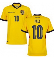 Men 10 Ecuador Kendry Paez Away Replica Jersey   1