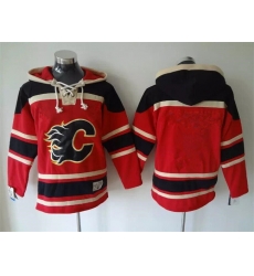 Men Calgary Flames Blank Red Black Ageless Must Have Lace Up Pullover Hoodie Men Calgary Flames Blank Red Black Ageless Must Have Lace Up Pullover Hoodie