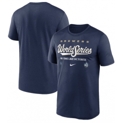 Men Milwaukee Brewers Navy 2026 World Series Collection Legend Dri FIT T Shirt